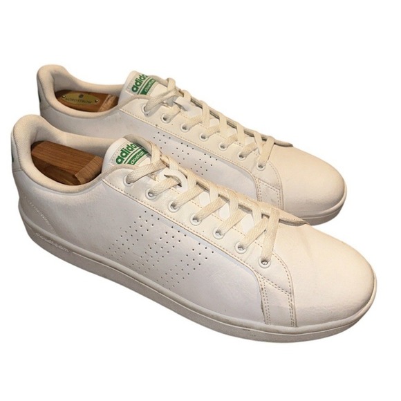 Adidas Cloudfoam Advantage White Sneakers Size 14 Mens Memory Foam AW3914 1Y3001 - Picture 1 of 10